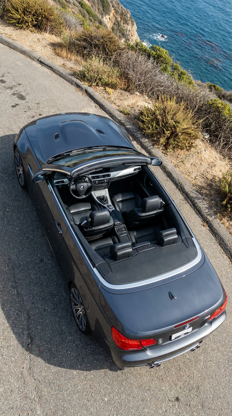 BMW E93 convertible, top down